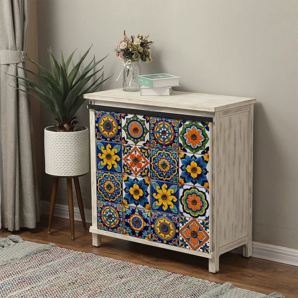 PET Foam Colorful Talavera Tile Wall Decals