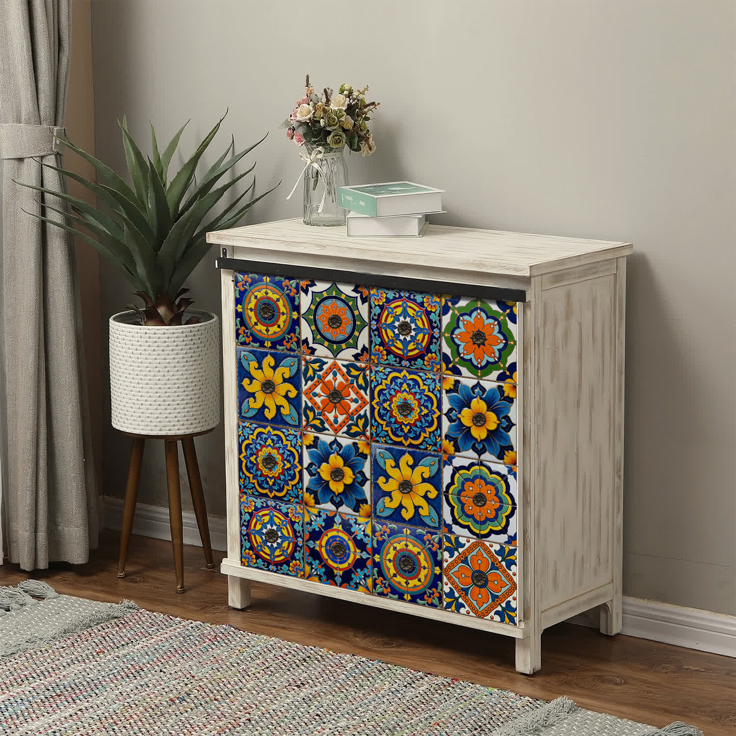 PET Foam Colorful Talavera Tile Wall Decals