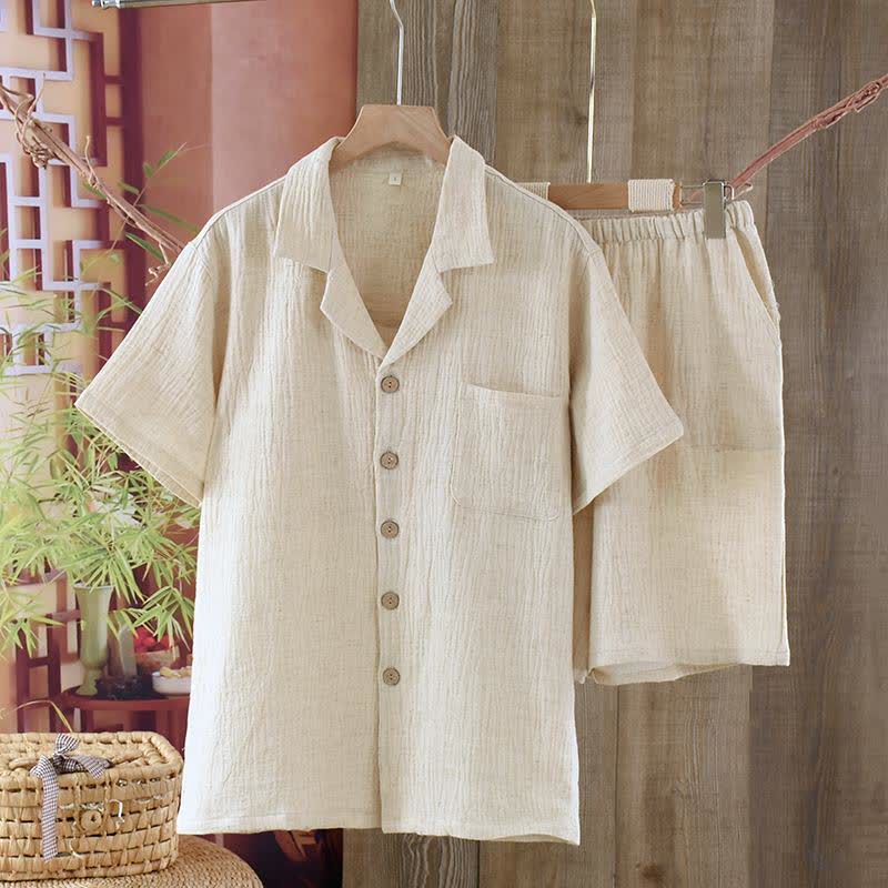Matching Minimalist Cotton Linen Pajama Jammies