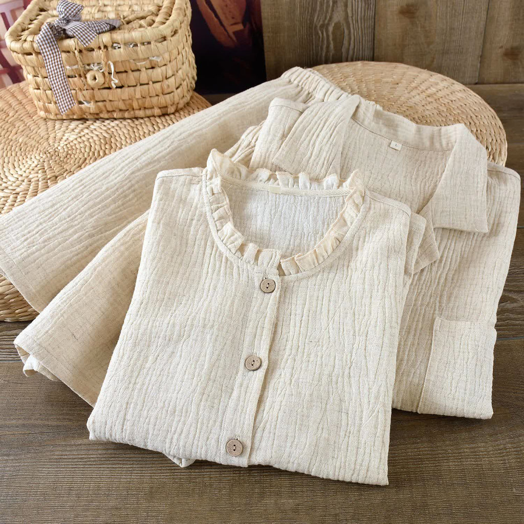 Matching Minimalist Cotton Linen Pajama Jammies