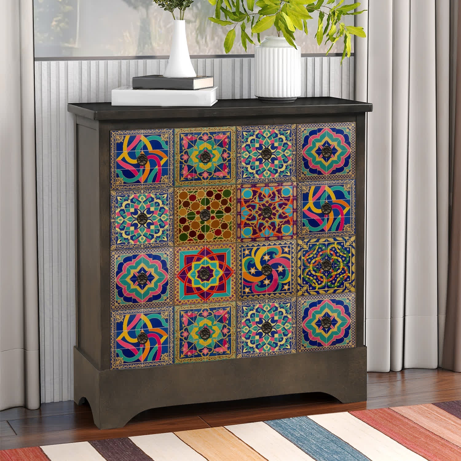 Peel & Stick Boho Waterproof Tile Wall Decals