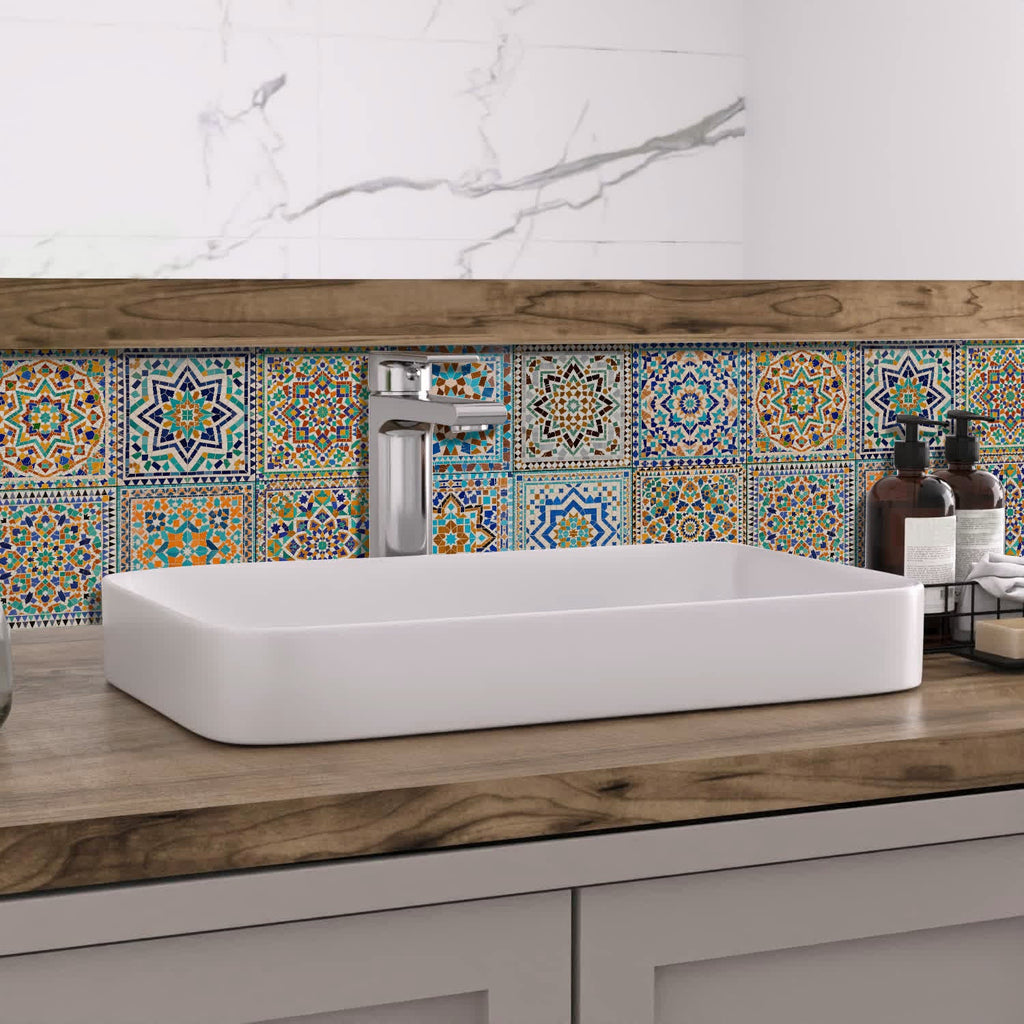 PET Foam Moroccan Mosaic Tile Wall Decals