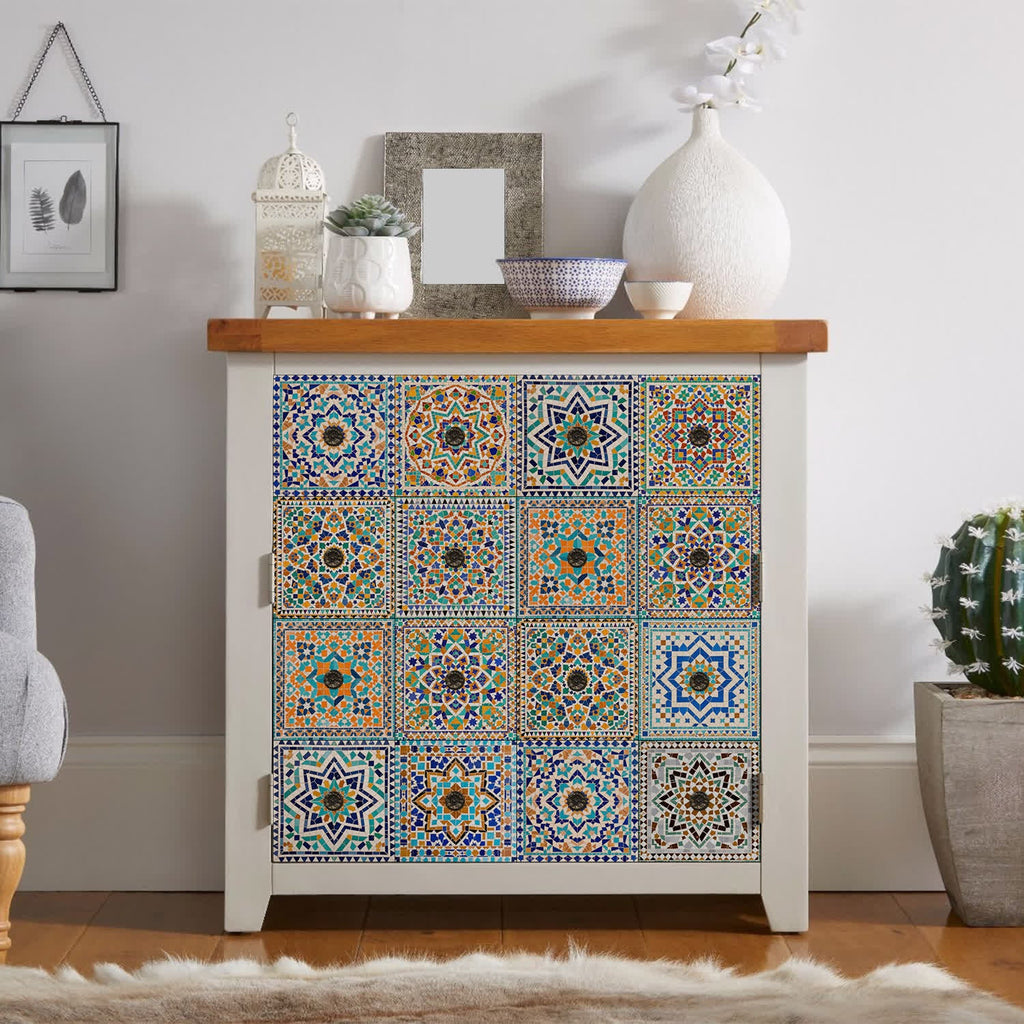 PET Foam Moroccan Mosaic Tile Wall Decals