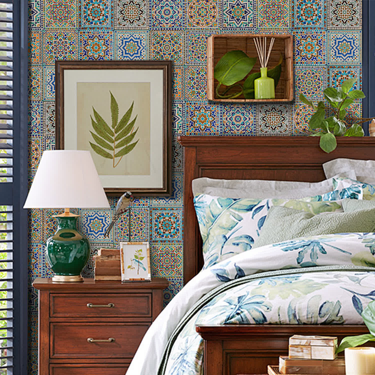 PET Foam Moroccan Mosaic Tile Wall Decals