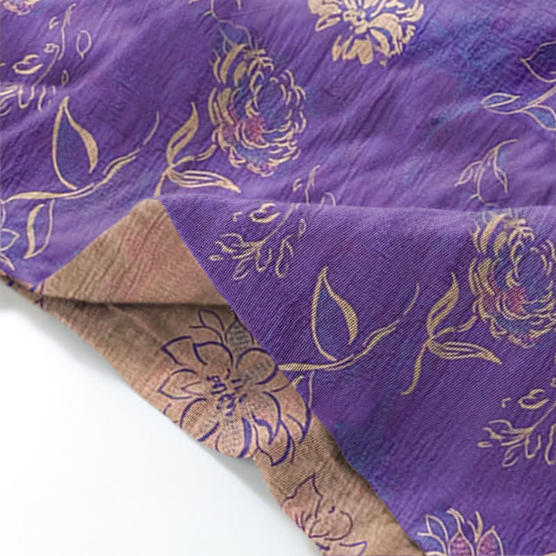 Peony Cotton Gauze Kimono Loungewear Set