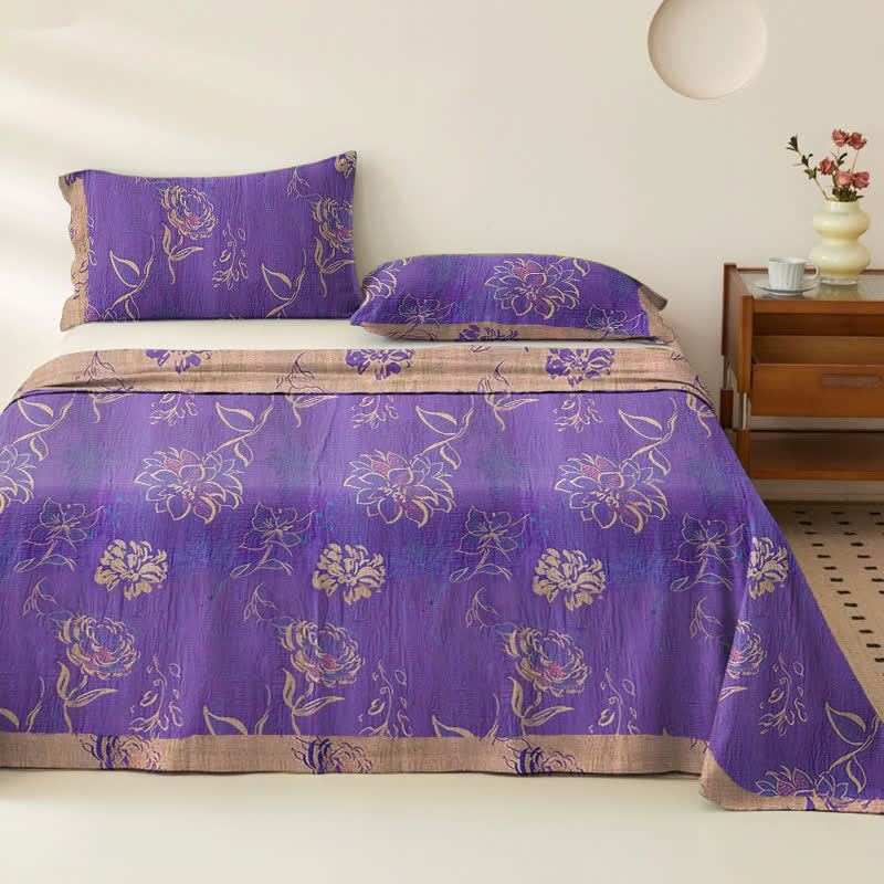 Peony Organic Cotton Sheet Bedspread