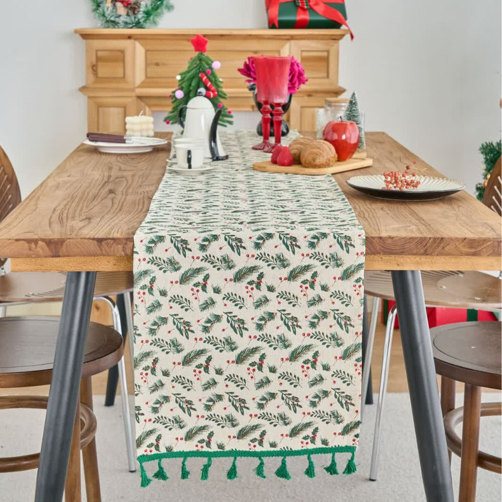 Pine Needle Berry Table Runner