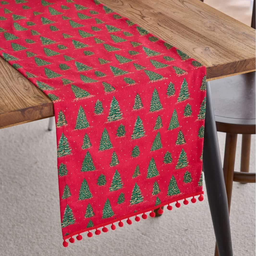 Christmas Fir Tree Holiday Table Runner