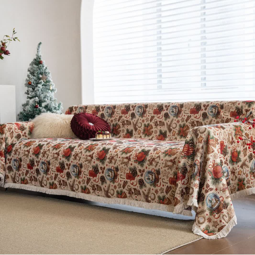 Christmas Crystal Ball Sofa Throw Blanket