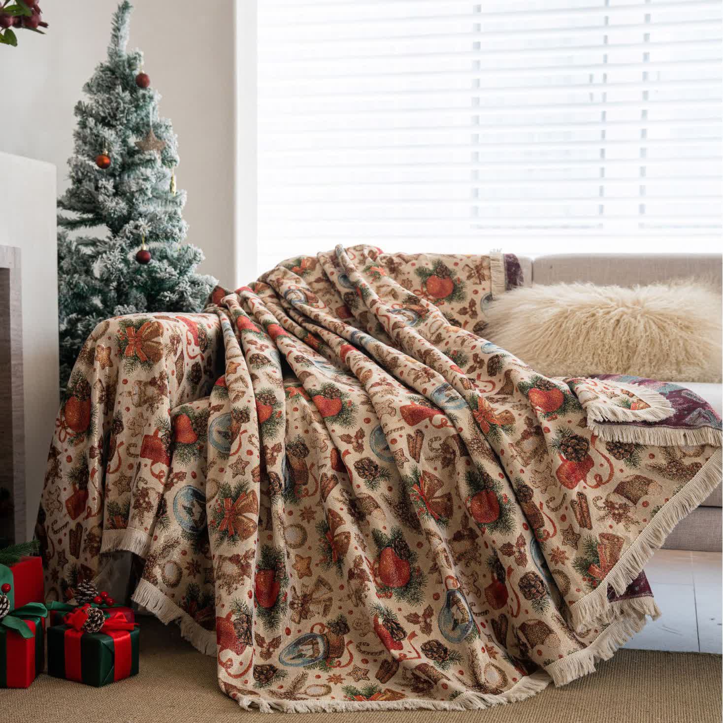 Christmas Crystal Ball Sofa Throw Blanket