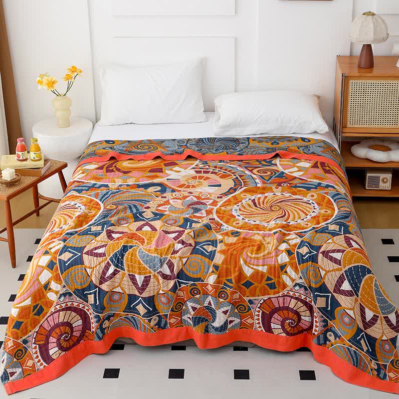 Bohemian Style Cotton Gauze Muslin Quilt