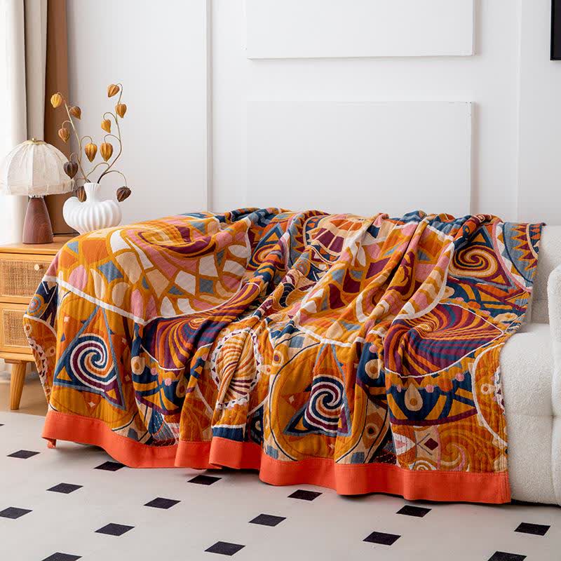 Bohemian Style Cotton Gauze Muslin Quilt