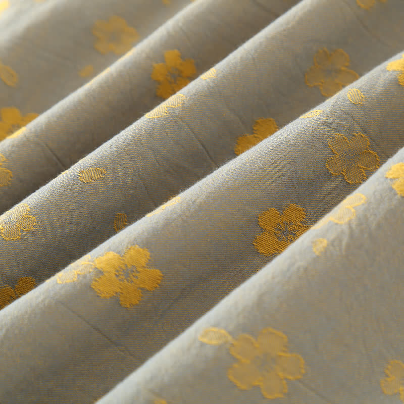 Oriental Flower Jacquard Cotton Gauze  Pajamas