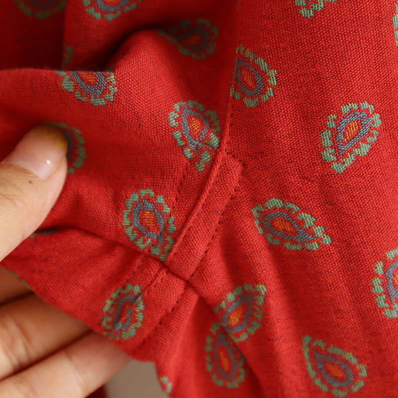 Paisley-inspired Jacquard Cotton Gauze  Pajamas