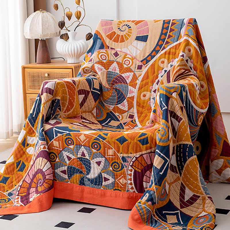 Bohemian Style Cotton Gauze Muslin Quilt