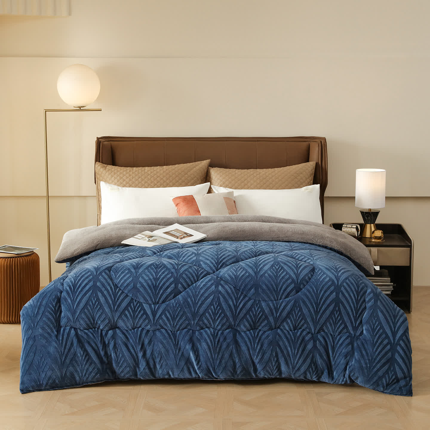 Luxury Embossed Fleece Throw Blanket