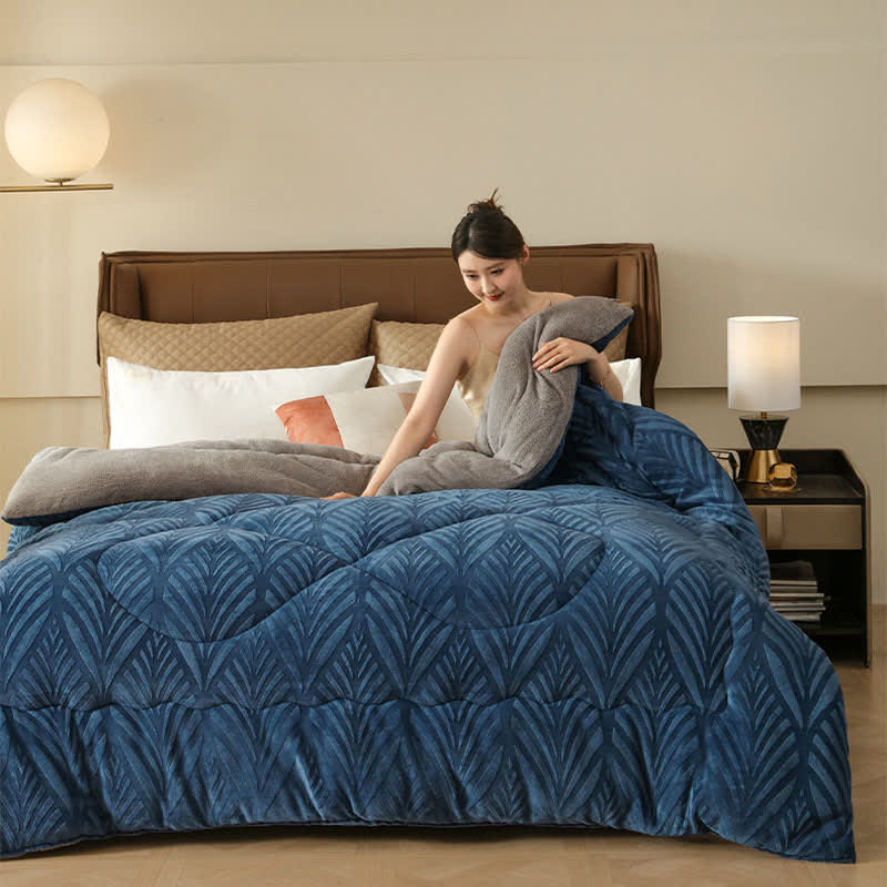 Luxury Embossed Fleece Throw Blanket