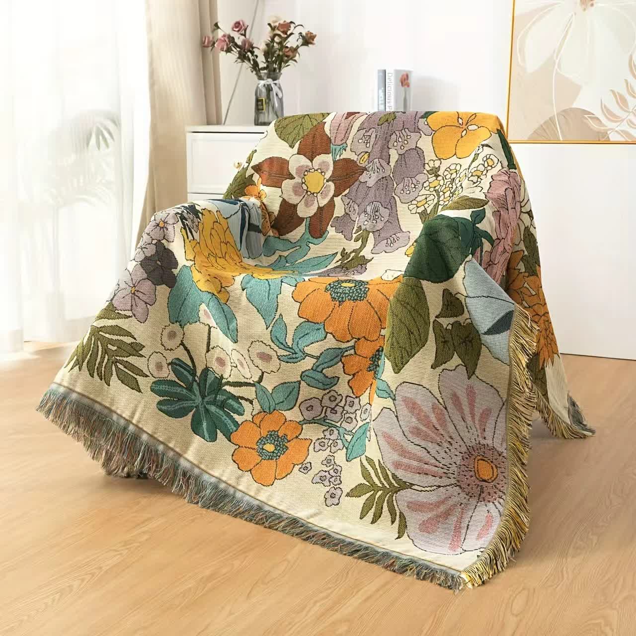 Abundant Flower Sofa Throw Blanket
