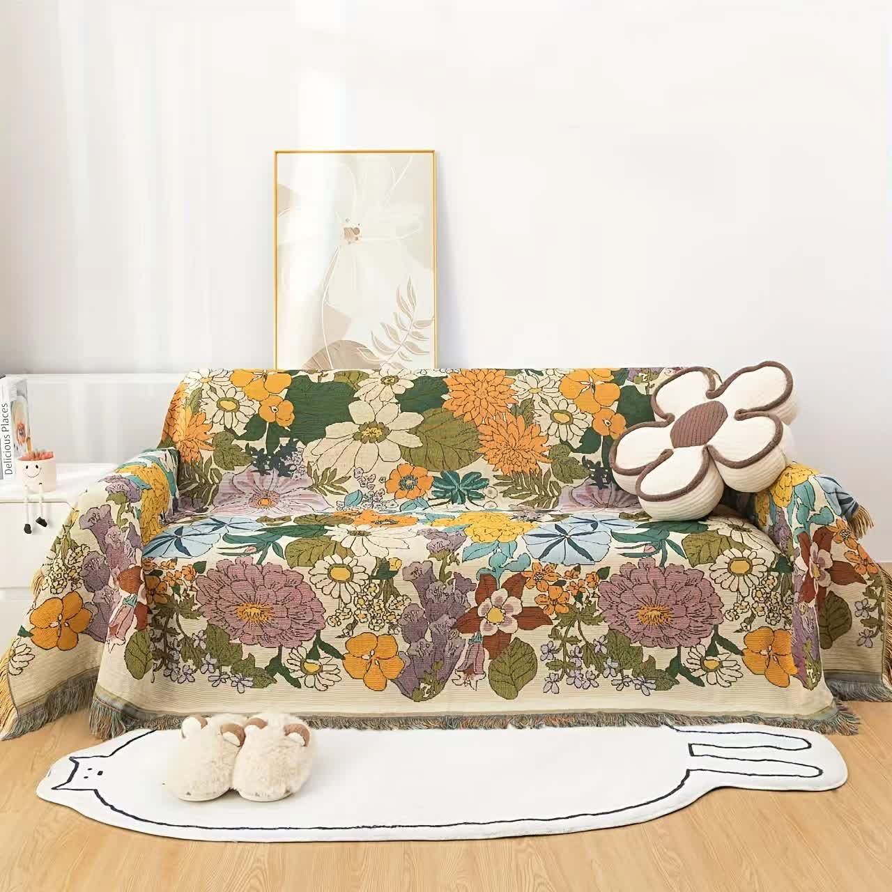 Abundant Flower Sofa Throw Blanket