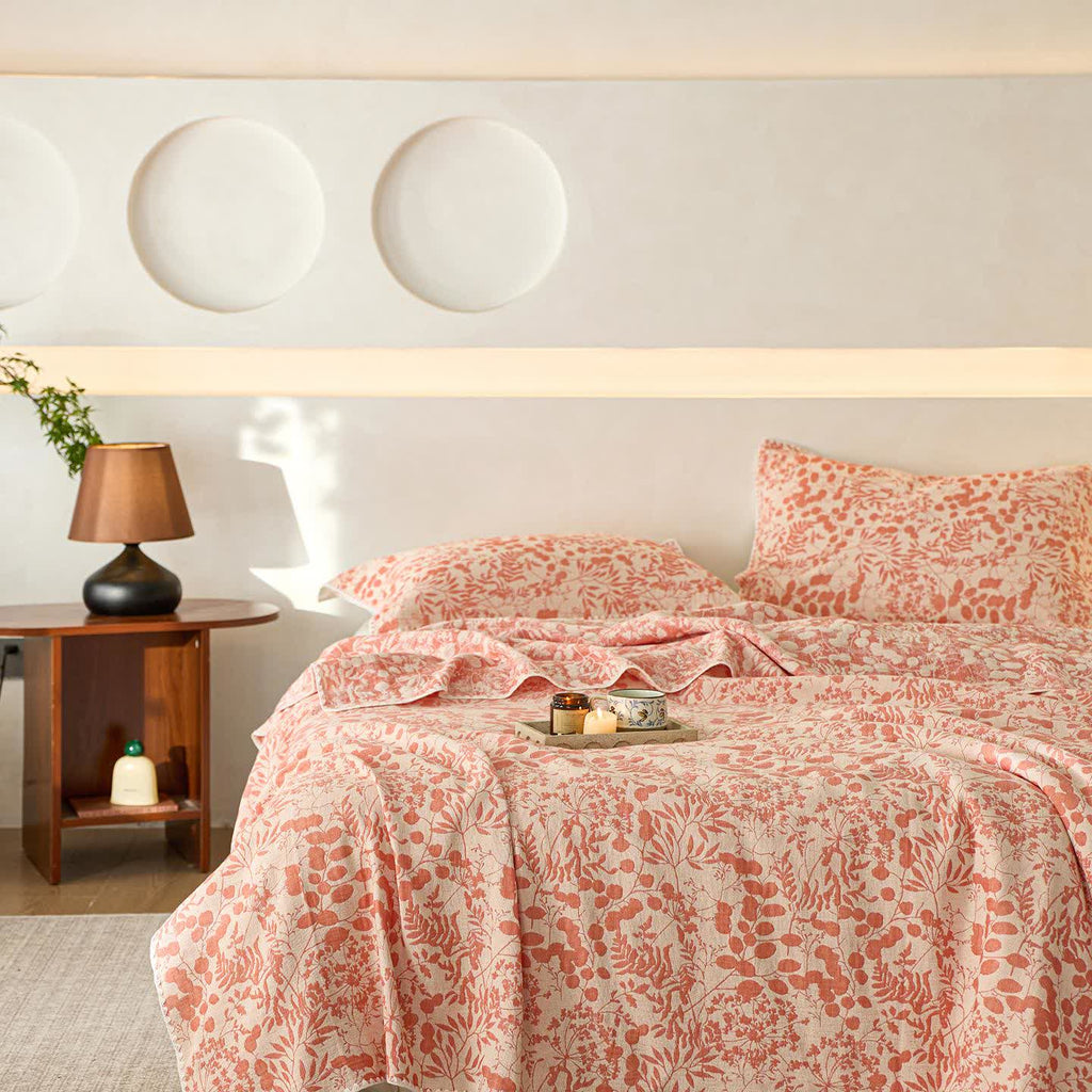 Soft Style Floral Cotton Gauze Quilt