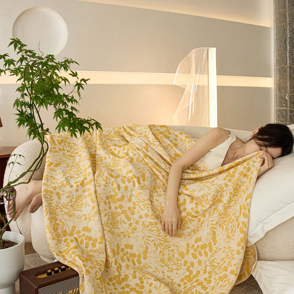 Soft Style Floral Cotton Gauze Quilt