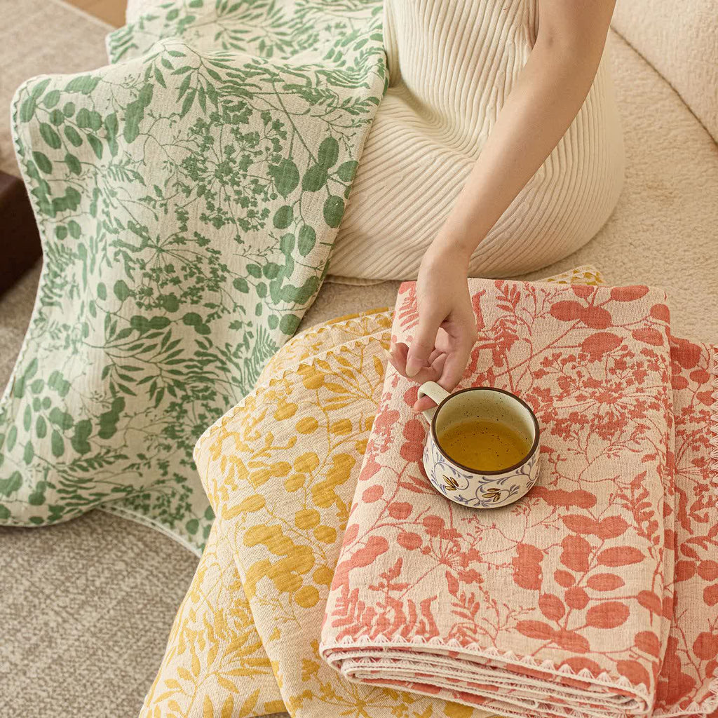 Soft Style Floral Cotton Gauze Quilt