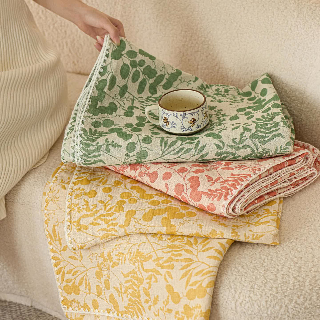 Soft Style Floral Cotton Gauze Quilt