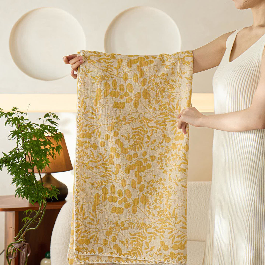 Soft Style Floral Cotton Gauze Quilt