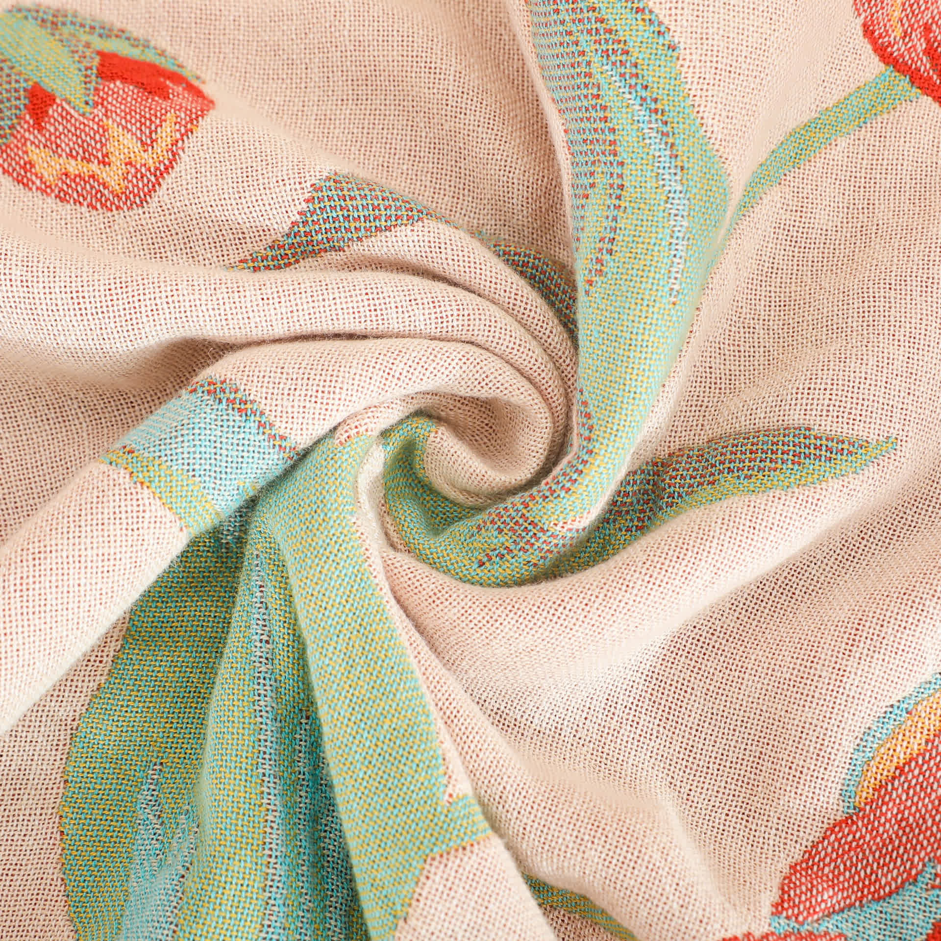 Orange Blossom Cotton Gauze Tassel Quilt