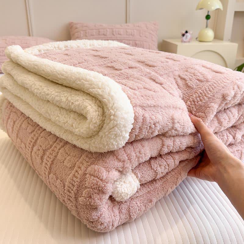 Bear Striped Textured Throw Blanket