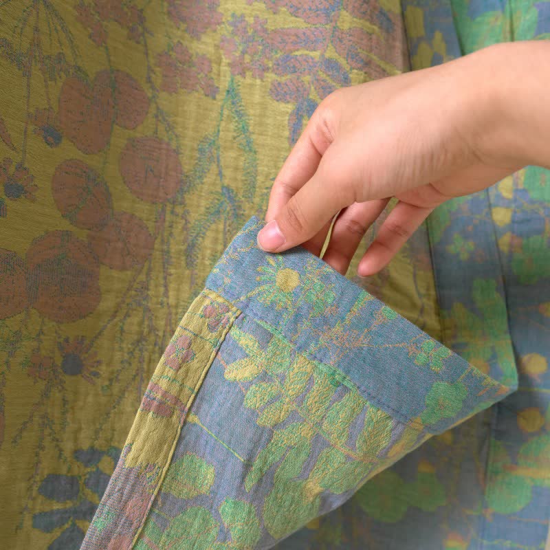 Lotus Organic Cotton Gauze Kimono Robe