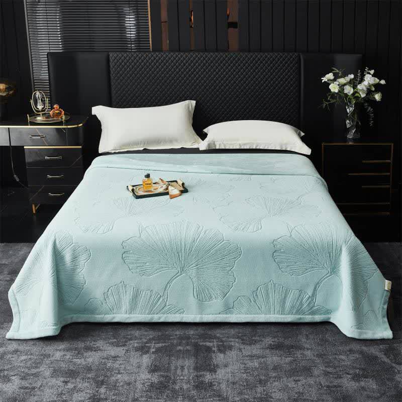 Ginkgo Leaf Textured Throw Blanket