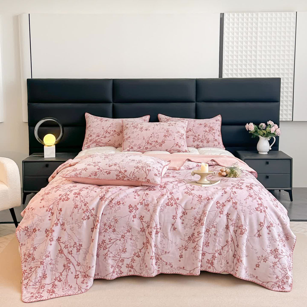Branch Floral Jacquard Throw Blanket