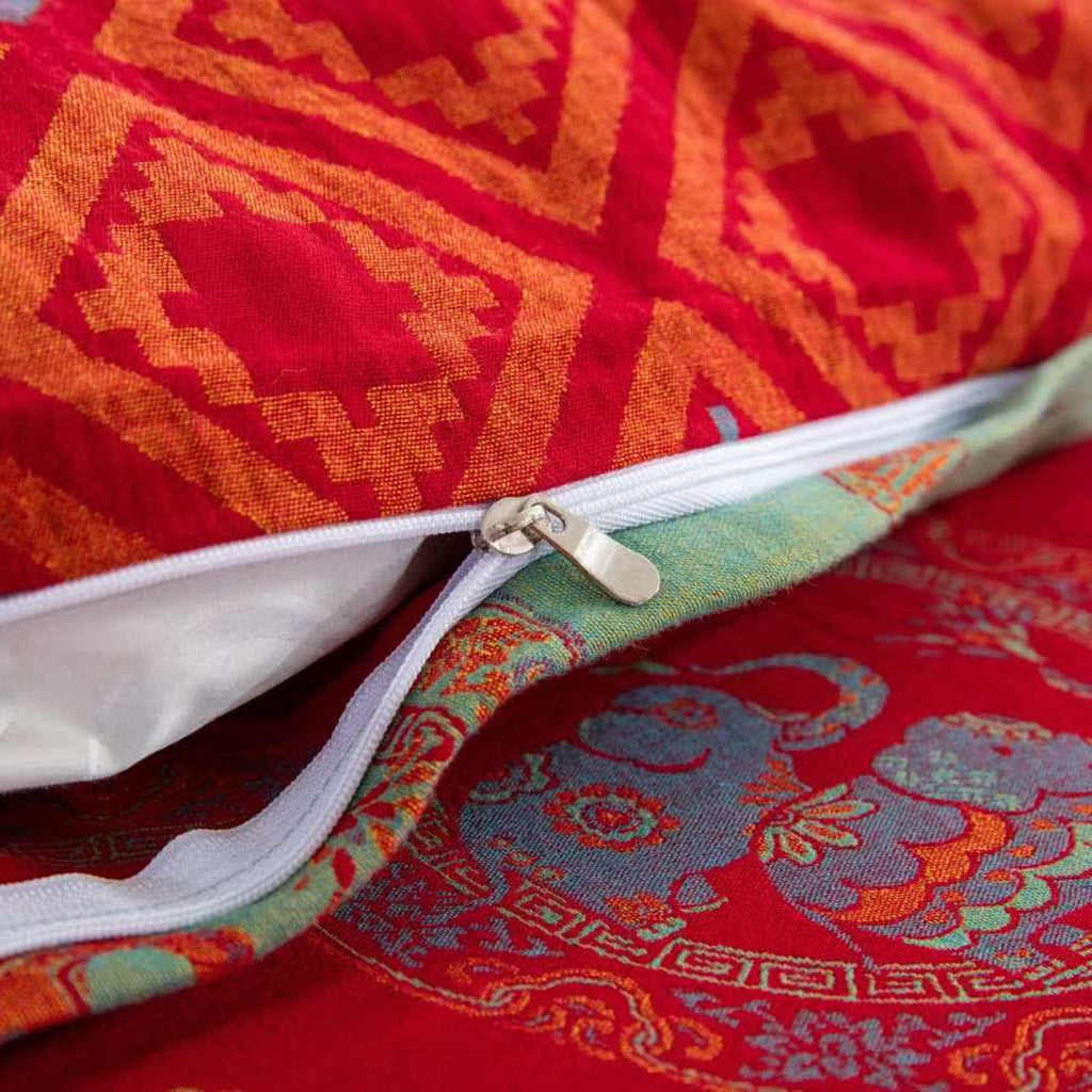 Thai Elephant Cotton Gauze Bedding Set(4pcs)