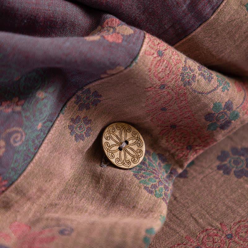 Purple Floral Cotton Gauze Bedding Set(4pcs)