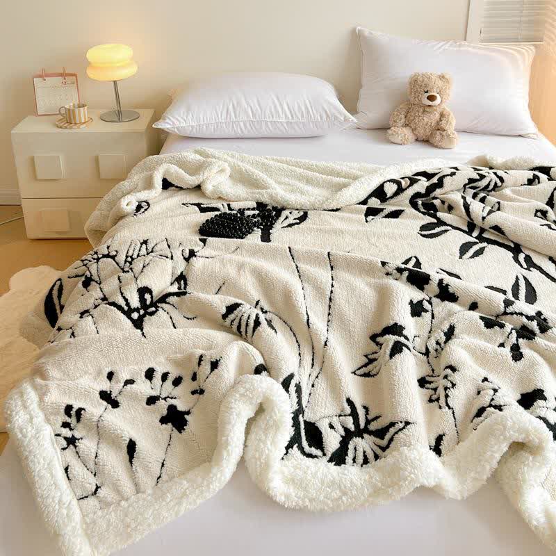 Tree Butterfly Jacquard Throw Blanket