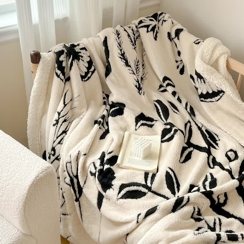 Tree Butterfly Jacquard Throw Blanket