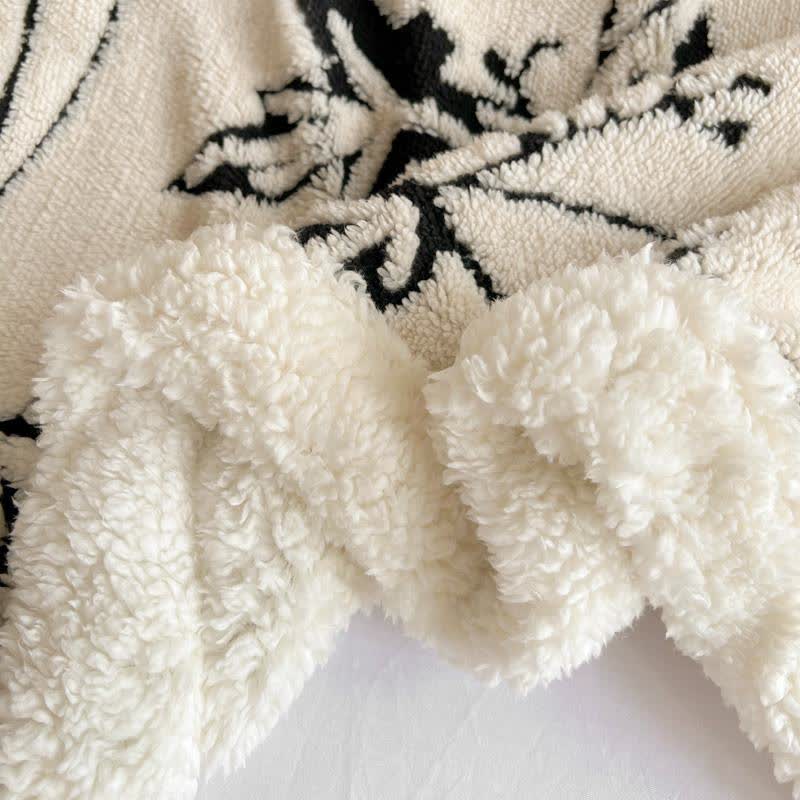 Tree Butterfly Jacquard Throw Blanket