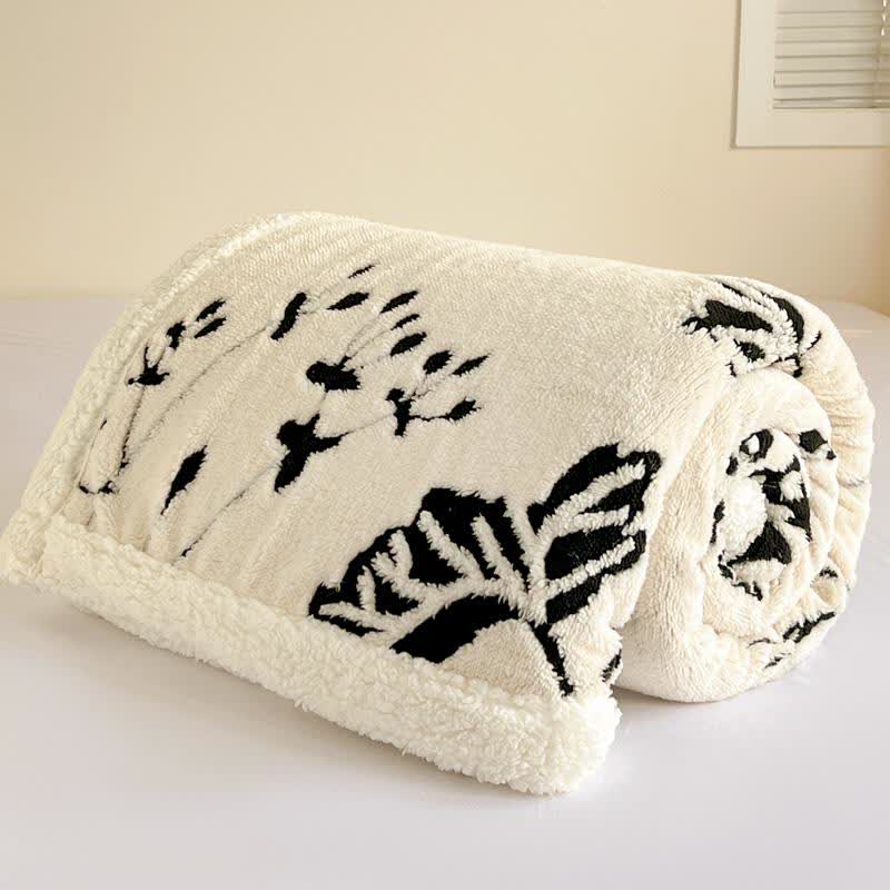 Tree Butterfly Jacquard Throw Blanket