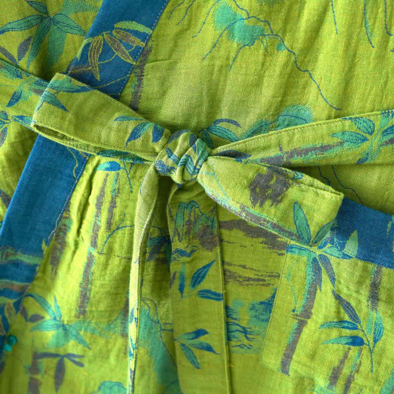 Two-Tone Bamboo Cotton Gauze Kimono Robe