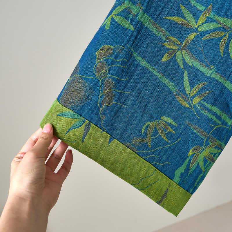 Two-Tone Bamboo Cotton Gauze Kimono Robe