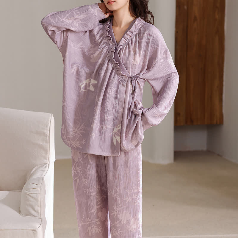 Butterfly Bamboo Kimono Loungewear Set
