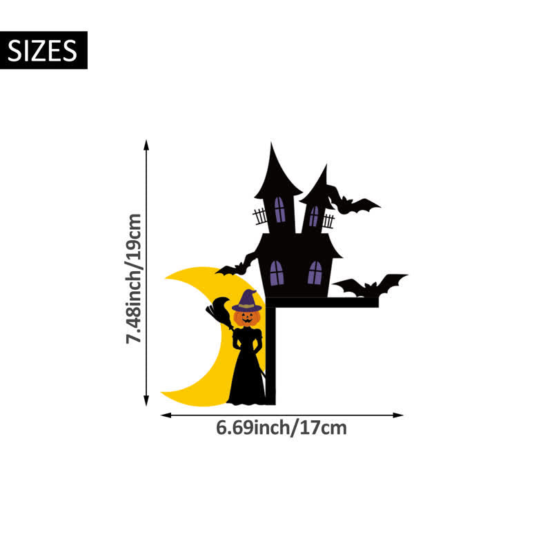 Pumpkin Witch Door Corner Decoration
