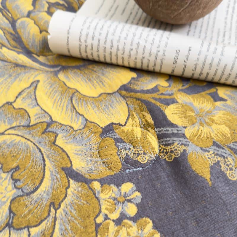 Luxury Peony Cotton Gauze Jacquard Quilt