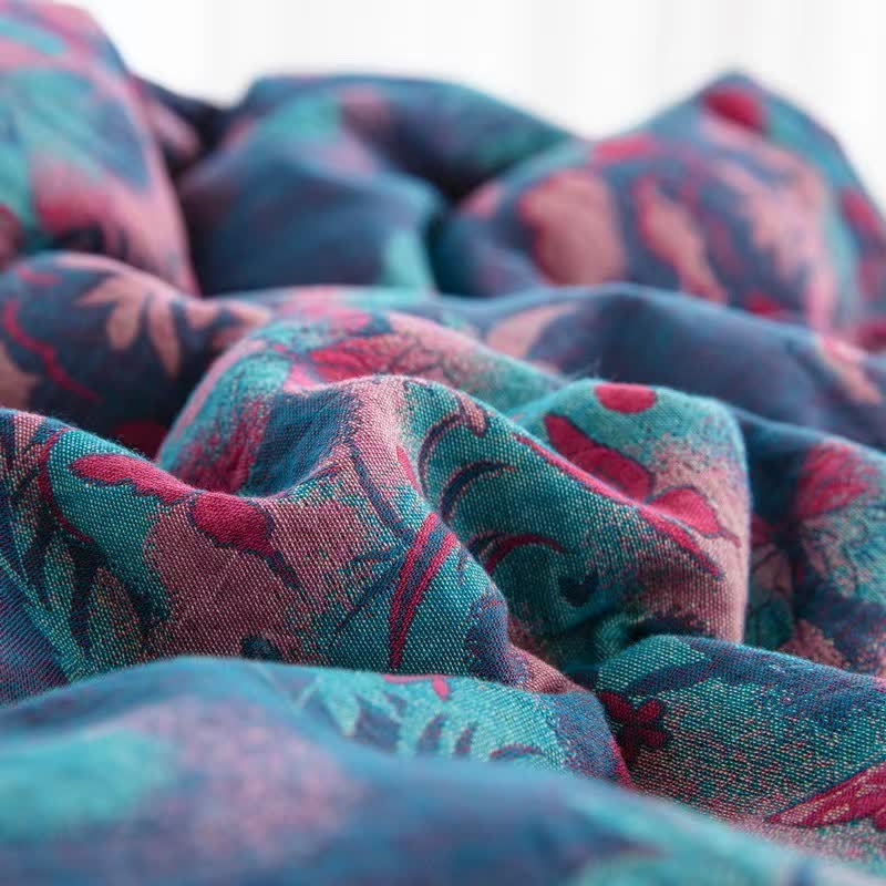 Artistic Butterfly Cotton Gauze Jacquard Quilt