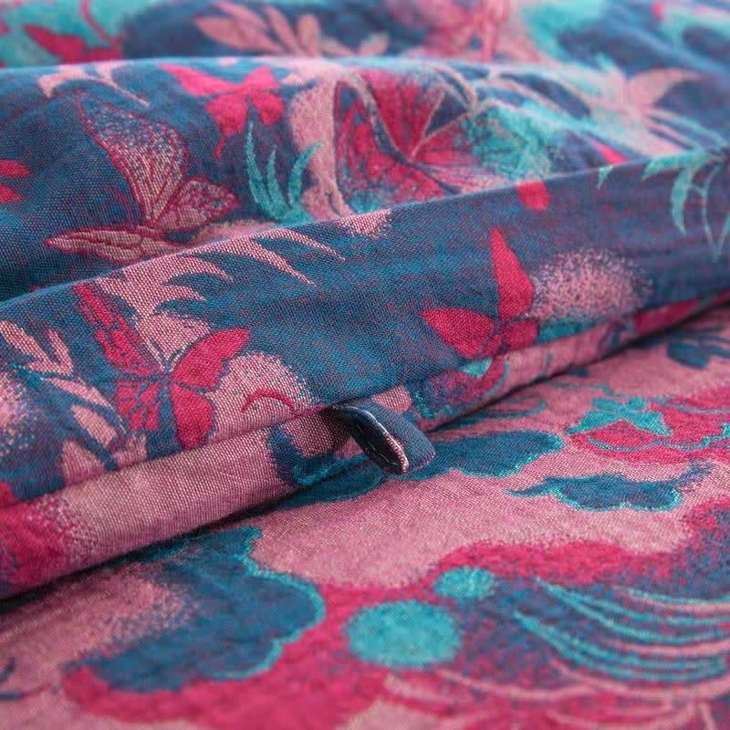 Artistic Butterfly Cotton Gauze Jacquard Quilt