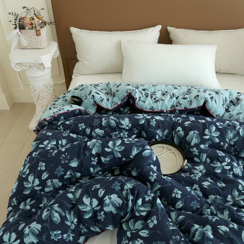 Flourish Flower  Cotton Gauze Jacquard Quilt