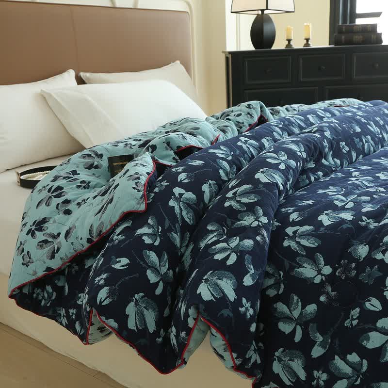 Flourish Flower  Cotton Gauze Jacquard Quilt