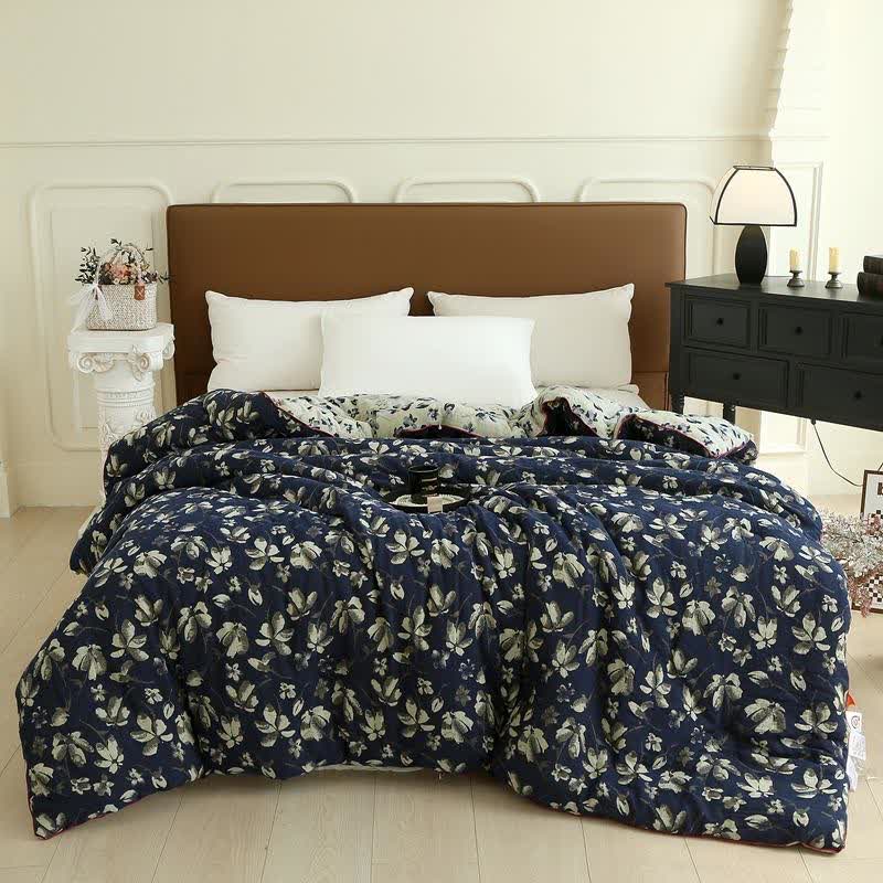 Flourish Flower  Cotton Gauze Jacquard Quilt