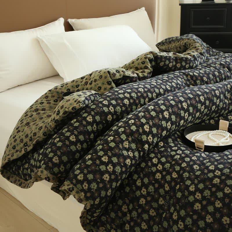 Retro Floral  Cotton Gauze Jacquard Quilt